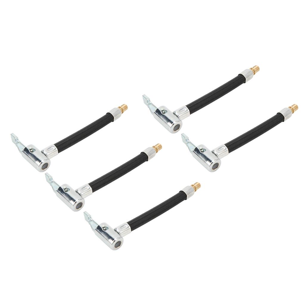 5pcs 10cm Tire Inflator Hose Fast Inflation Leak Free Air Pump Hose Adapter for Car Bike Motorcycle