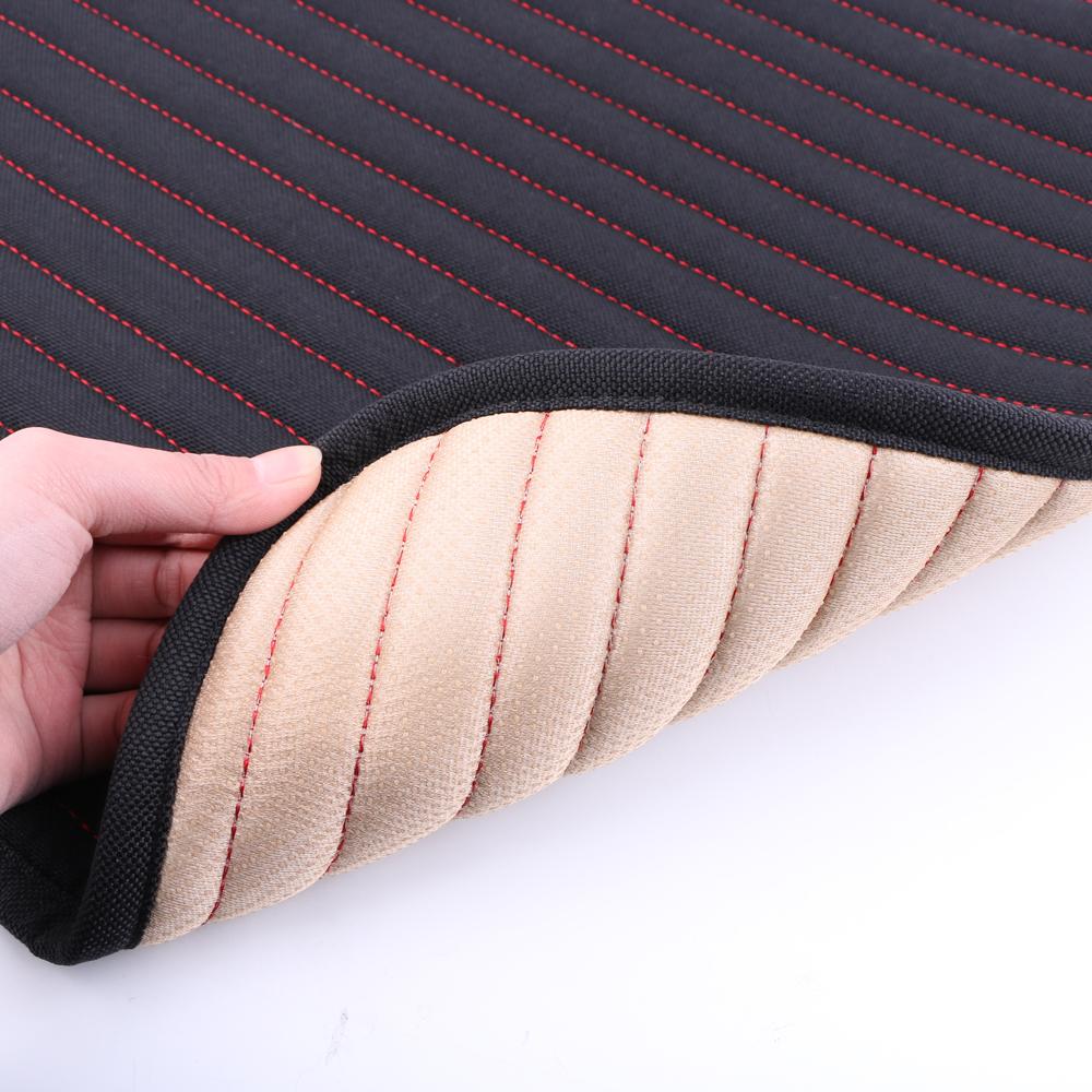 2 Pcs O SHI CAR Universal Square Front Seat Cushion Summer Artificial Linen Car seat-Cover Protection Pad for All Cars SUV