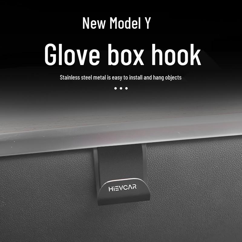

Compatible Hook for Tesla Model Y/YL/Y+ Glove Box, Easy Install & Secure Fit. No specification чорний