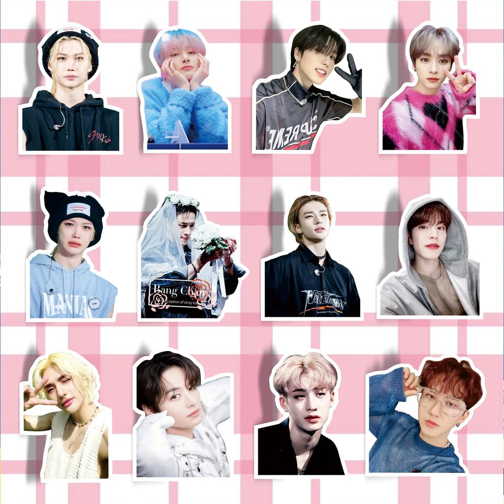 60Pcs Straykids Stickers Skzoo Bangchan Felix Hyunjin Star Surrounding Water Cups Luggage Handbag Decoration Stickers