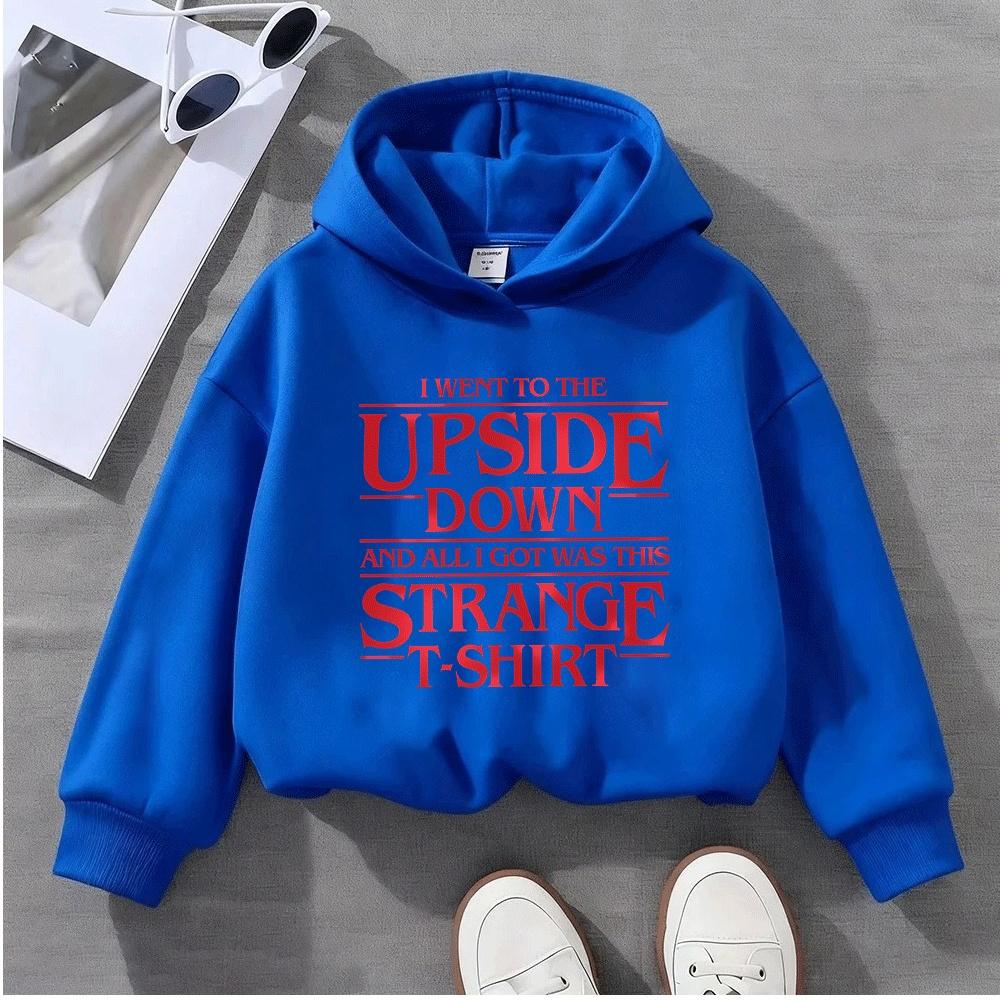 Kinder Stranger Grafik Sweatshirt Jugend Freizeit Pullover Langarm Mischung Neuartiger Druck Mode Oberteil für Jungen Mädchen