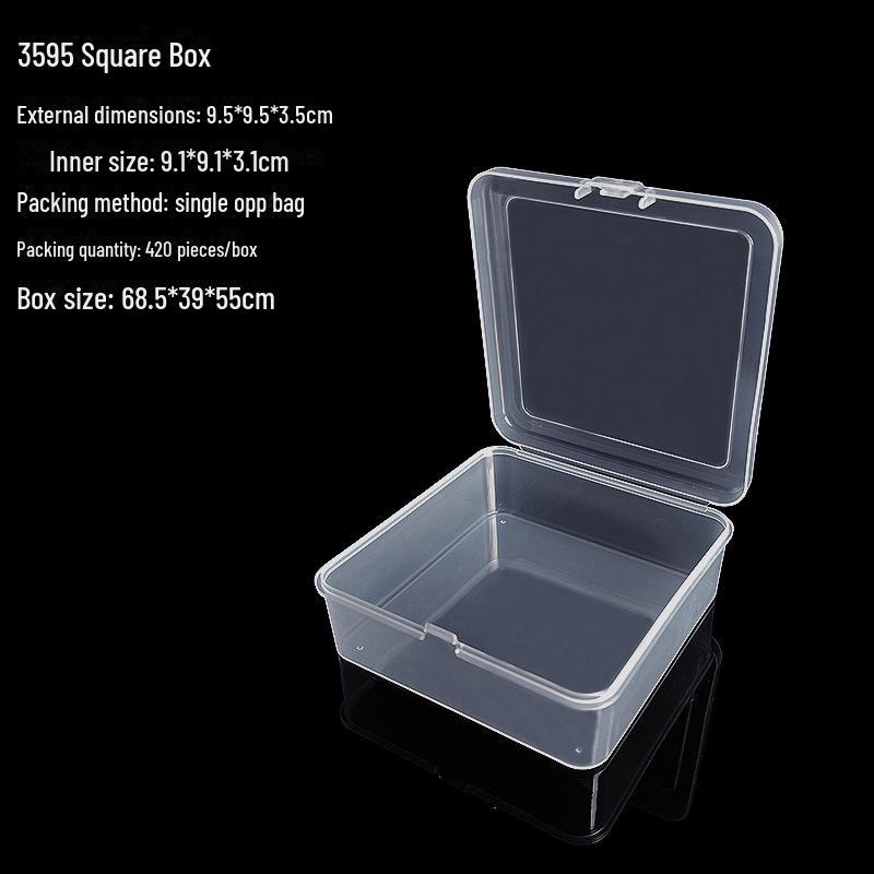 Caja de exhibición y almacenamiento de hardware de plástico transparente