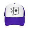 Custom Fashion Poker Spades A Baseball Cap for Unisex Women Breathable Trucker Hat Sun Protection Snapback Dad Hat