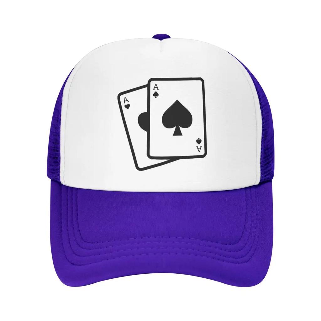 Custom Fashion Poker Spades A Baseball Cap for Unisex Women Breathable Trucker Hat Sun Protection Snapback Dad Hat