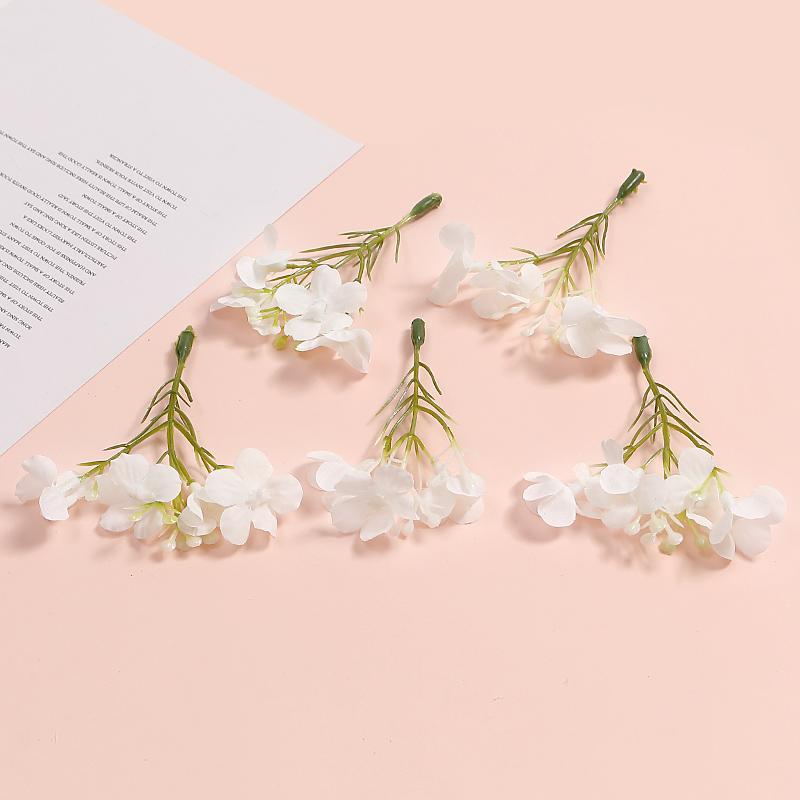 5 Stück Weiße Serie Künstliche Rosen Kombination Raum Tischdekoration Outdoor Party Hochzeitsdekoration DIY Kranzzubehör