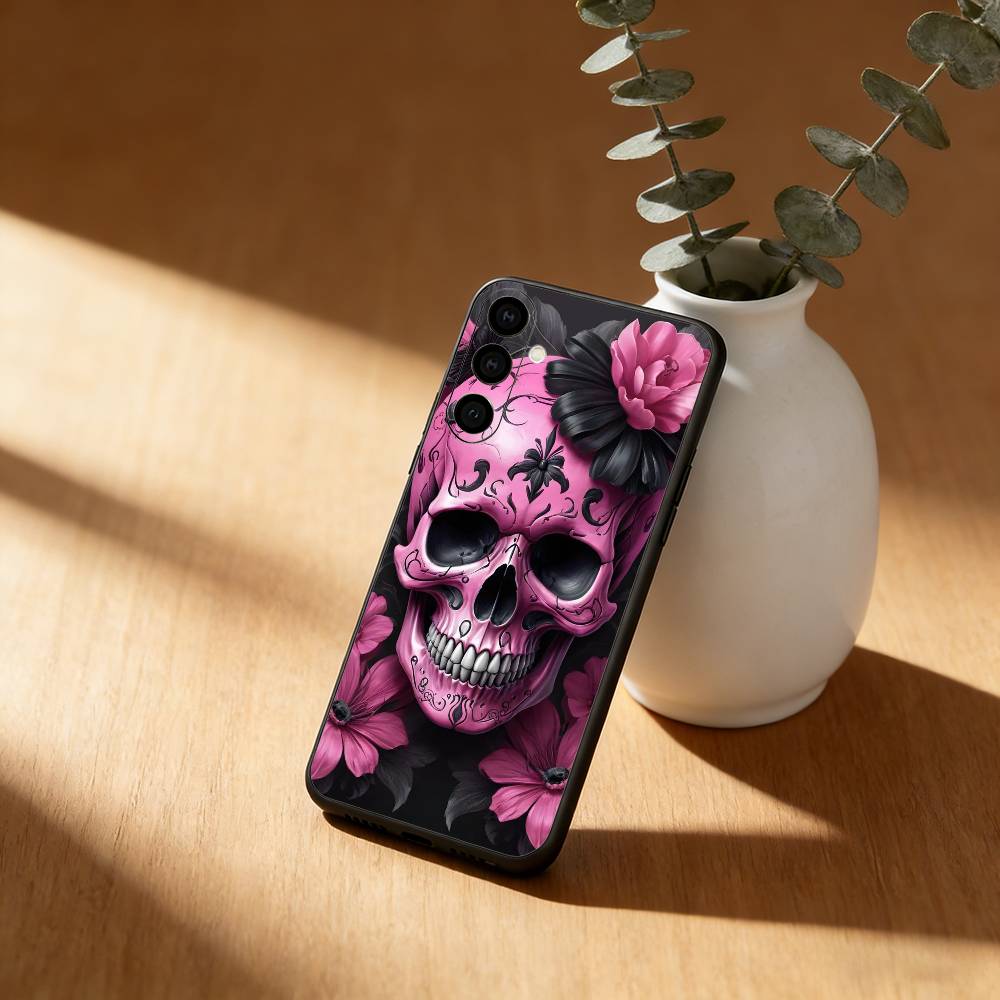 Mexican Catrina Skull Phone Case For Samsung Galaxy A91,80,73,72 ,71,53,52,32 ,31,22,21s,20,Soft Black Case