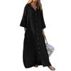 Dress For Women Spring  Long Sleeve Flowy Beach Vacation Long Shirt Dress