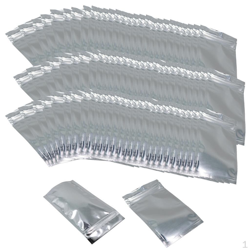 Buy 100 Pieces Matte Resealable Zip Mylar Bag Food Storage Pouches