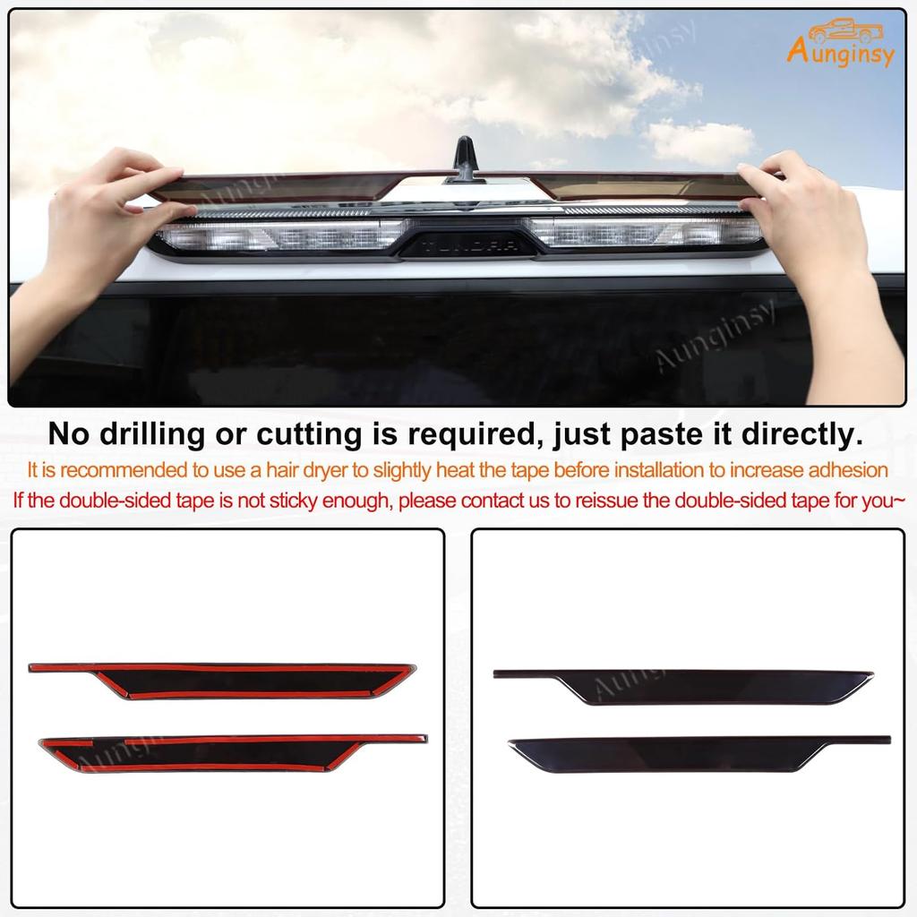 Aunginsy Third Brake Light Cover - Compatible with Toyota Tundra 2022-2025 - High-position Center Light Shell Cover - Protects High Mount Stop Lamp