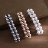 Korean-style Crystal Hairpin with Pearl Spring Clip Hair Accessory Headpiece