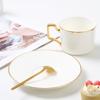 Bone China Gold Handle Coffee Cup Ceramic Afternoon Tea Garden Cup And Saucer Coffee Set