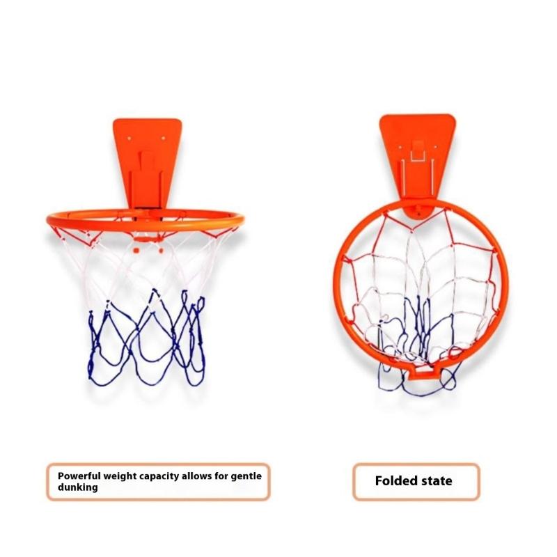 Foldable Indoor Training Basketball Rings Space Saving Wall Mounted Backboard For Kids Quiet Basketball Indoor Sports Toy