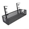 Under Desk Cable Management Tray Carbon Steel Side Round Hole Trapezoidal Desk Cord Organizer for