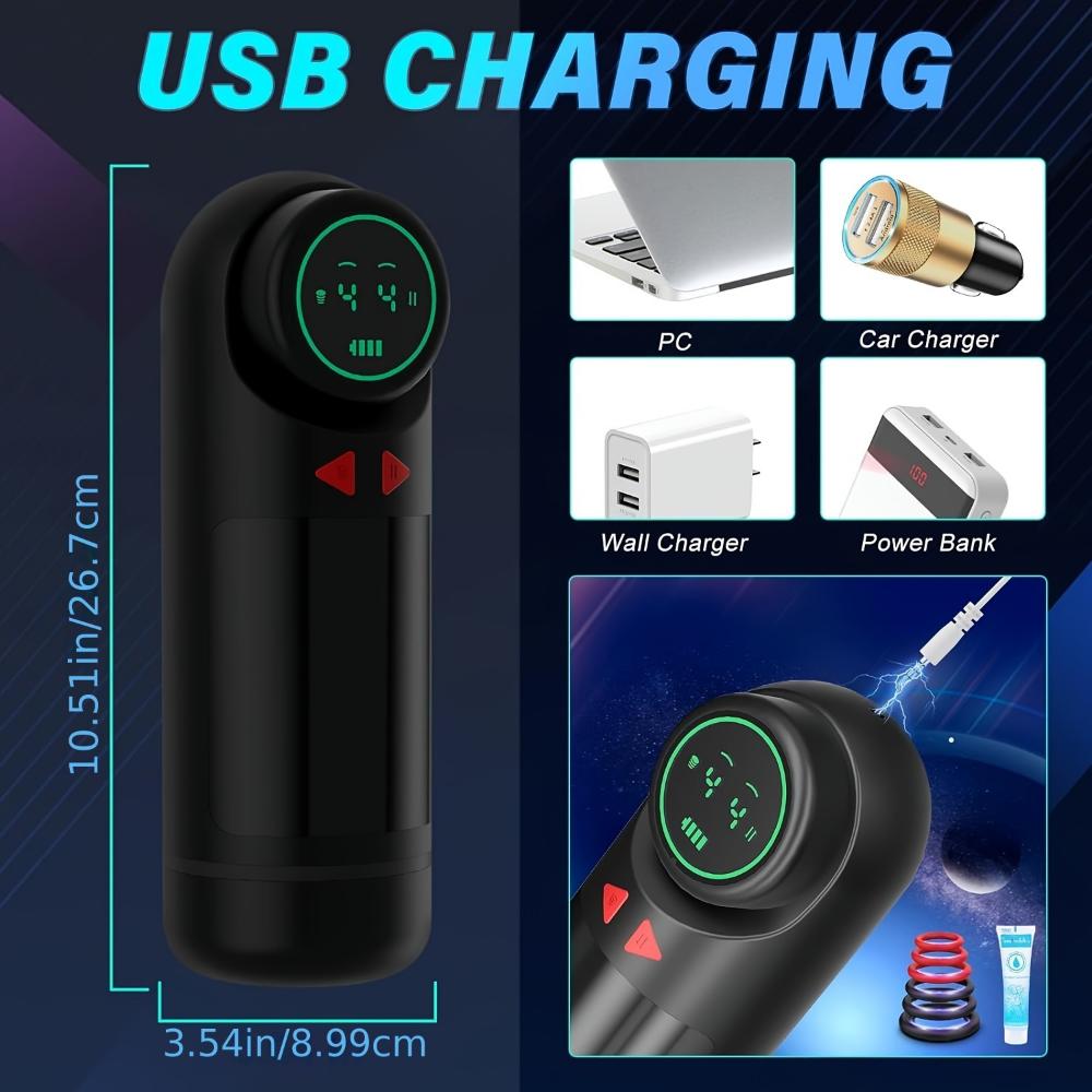 Sex Toys Automatic Male Masturbator - Adult Toys Penis Pump 4 Sucking, Vibration and Thrust Modes Pocket Pussy Vagina Male Stroker