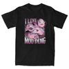 Cartoon Tees I Love Moo Deng Hippo Tshirt Women Clothes Summer Cotton High Quality Teeshirt Round Neck Girls Cute Print Tshirt