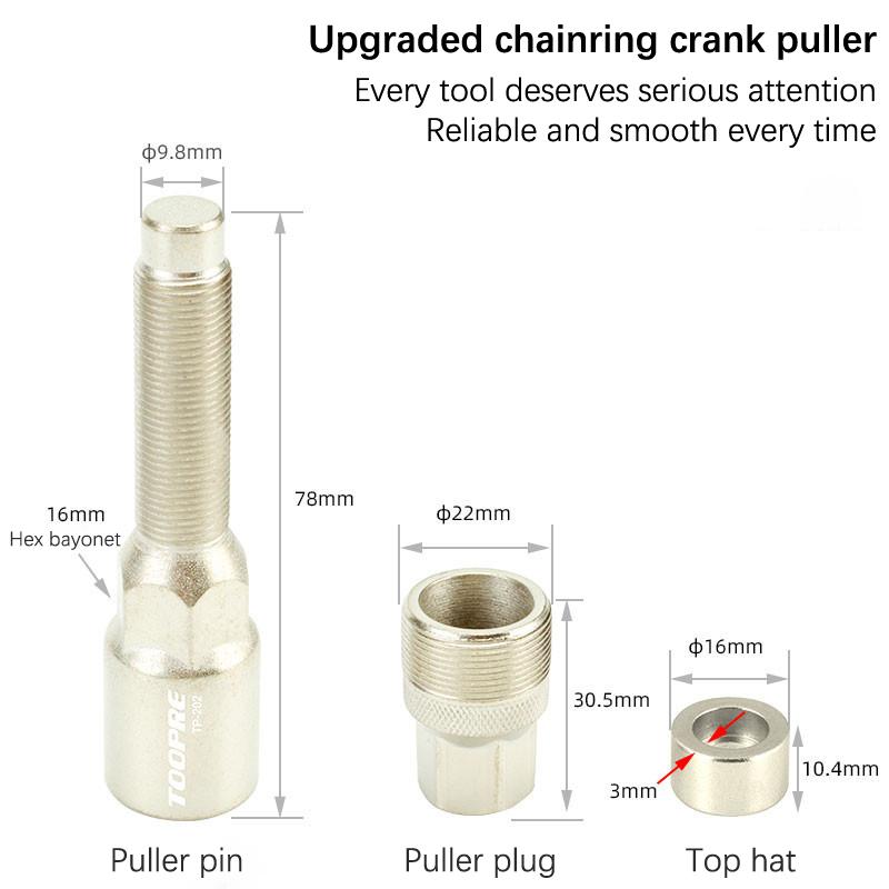 Practic Mtb Biciclete Biciclete Manivelă Roată Extractor Suport inferior Ciclism Crankset Pedal Remover Instrument de reparare Argintiu