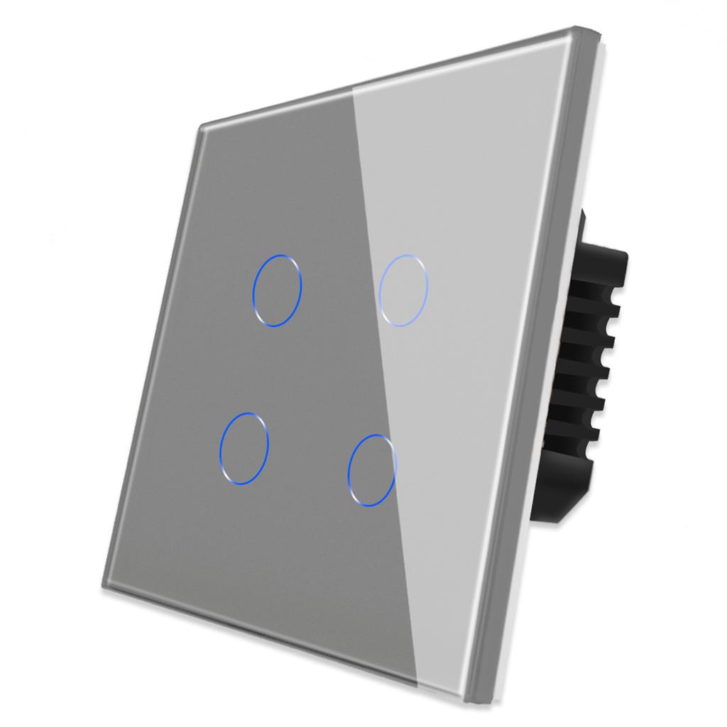 Bingoelec ZIGBEE 1/2/3/4 Gang Wi-fi Controlled Power Touch Led Glass Screen Safety Switch