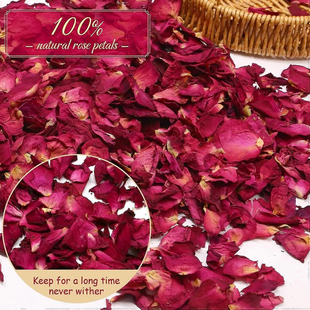 Biodegradable Red Rose Petals (for Wedding Tossing)  250g Dried Petals  Ideal for Valentine's Day, Bathing, Bridal Showers, Soap & Candle Making