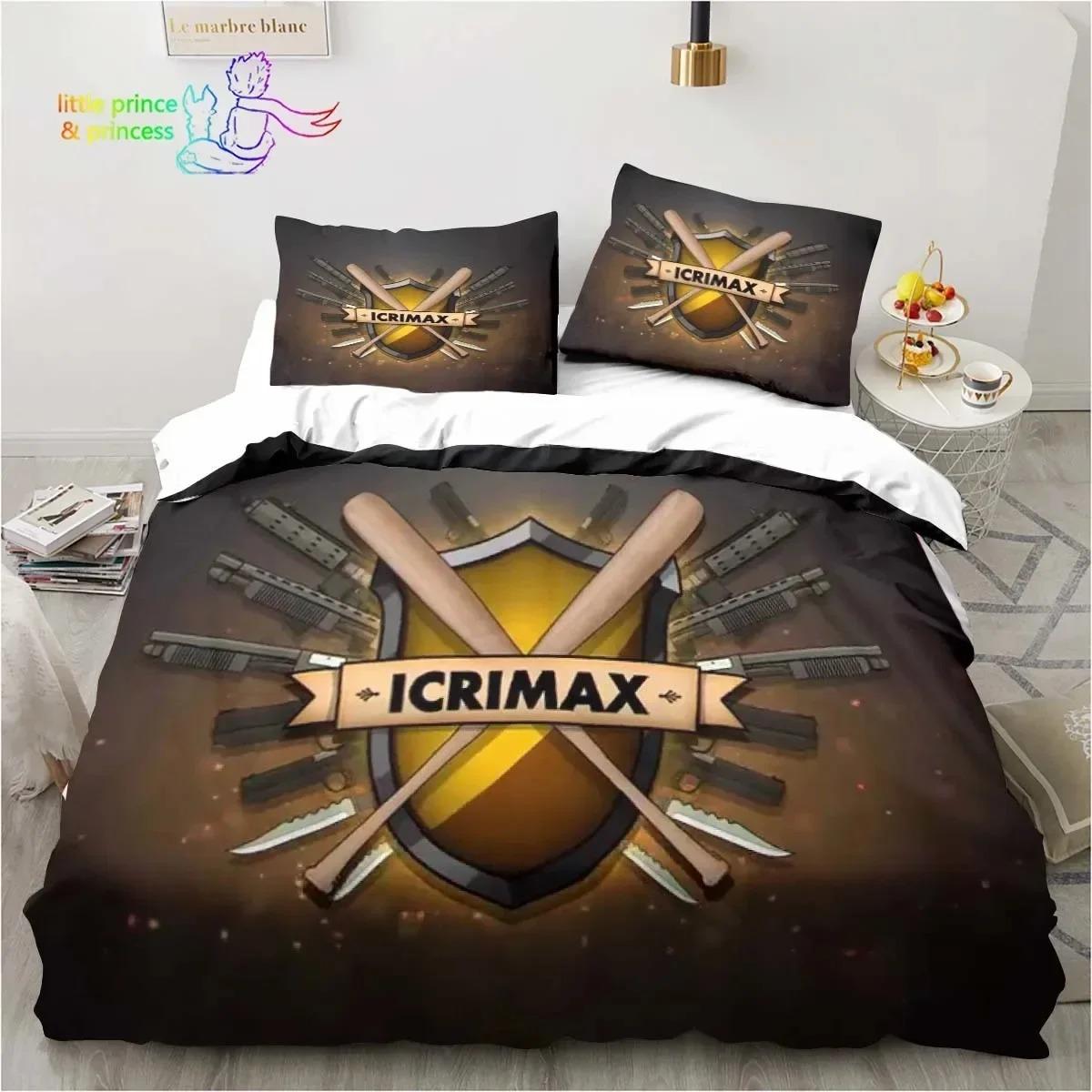 

Постільна білизна з 3D-принтом Icrimax Односпальний Двоспальний Повний Королівський розмір Комплект для ліжка Спальня для дорослих/дітей AU Single 140x210cm