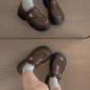 Queen Fan Retro British Style Platform Thick Heel Small Leather Shoes Women's 2025 New Summer Skirt Loafer Shoes