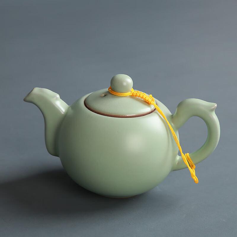 Crackle Ru Porcelain Pumpkin Teapot