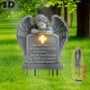 Angel Shaped Angel Garden Stake UV-Resistant Memorial Cherub Yard Sign  Adding Solemn Atmospheres