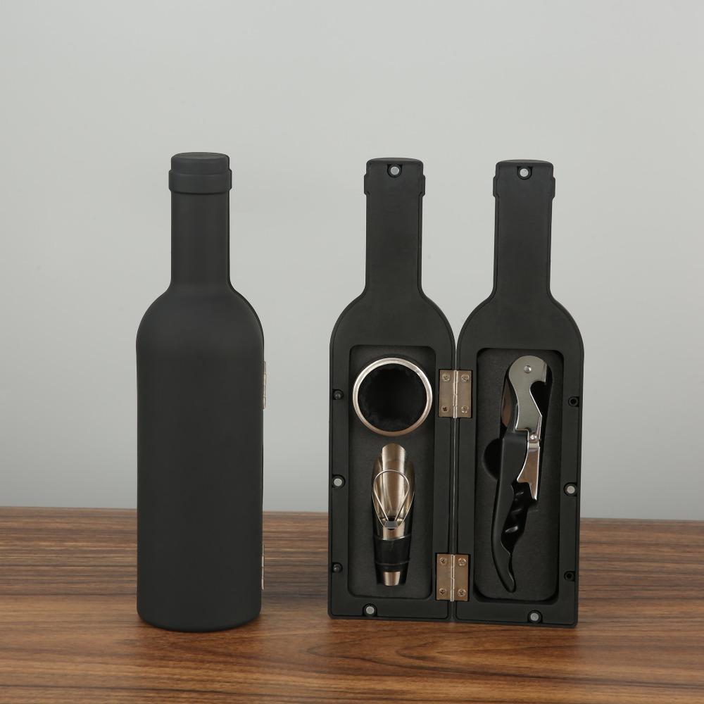 Bottle Shape Corkscrew Set Stainless Steel Simulation Red Wine Tool Kit Portable Multifunctional Red Wine Toolbox
