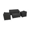 Outdoor Courtyard Black Waterproof Furniture Covers Black Furniture Covers Breathable Material Double Protection