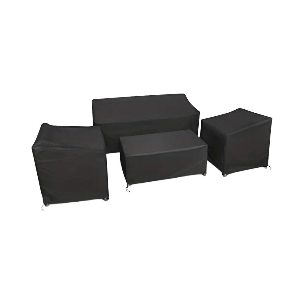 Outdoor Courtyard Black Waterproof Furniture Covers Black Furniture Covers Breathable Material Double Protection
