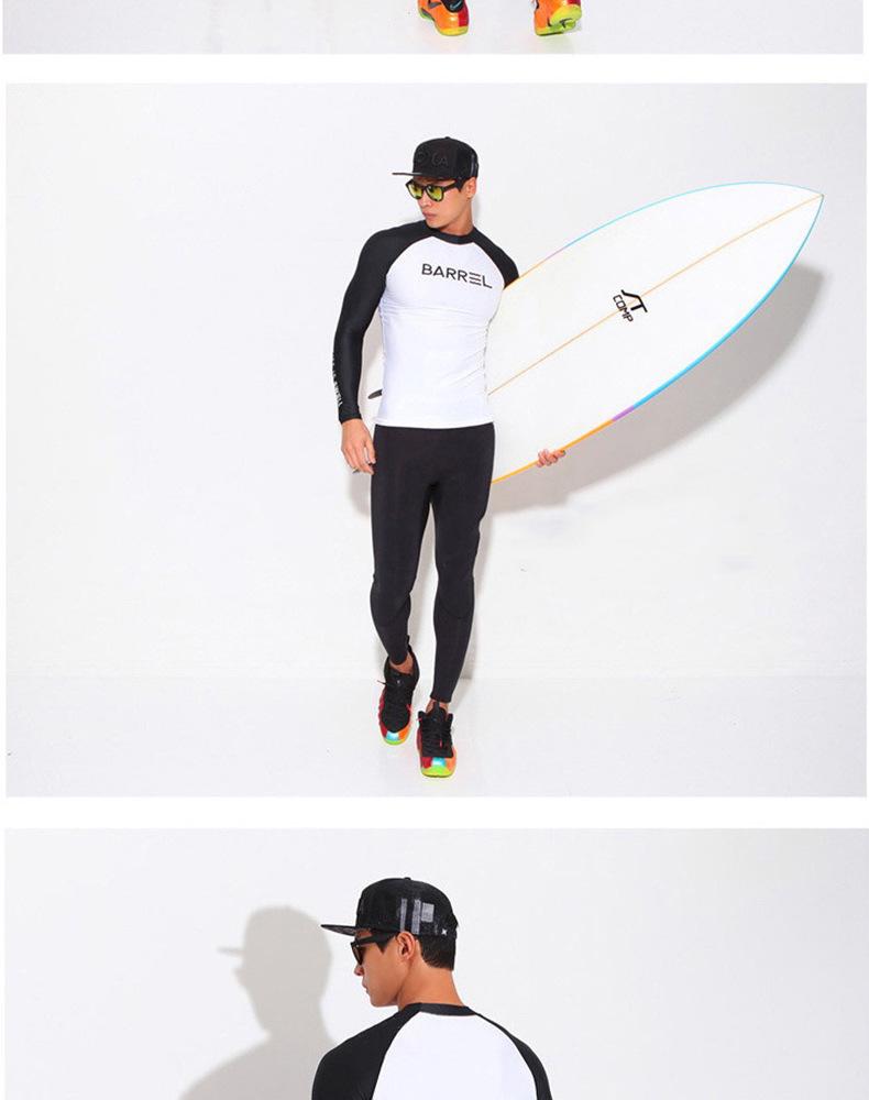 Men's Quick-Dry Long Sleeve Wetsuit for Surfing, Snorkeling, and Water Sports - Sun Protection & Jellyfish Defense.