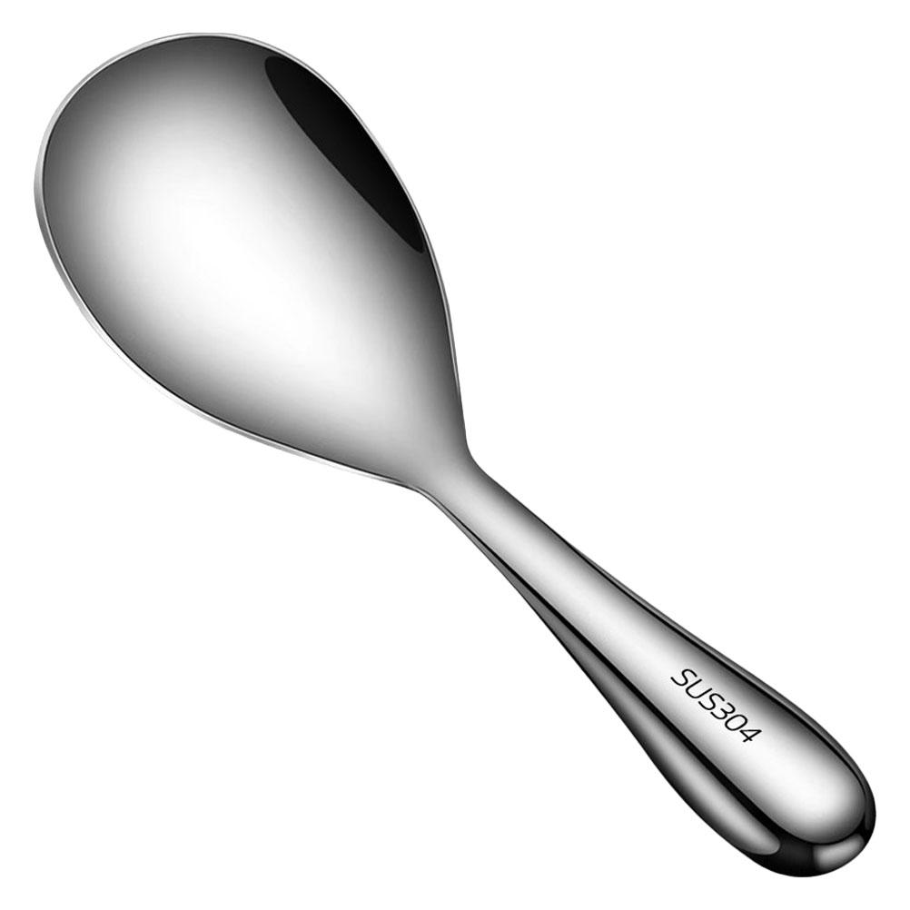 

Ложка для сервировки в японском стиле, столовые ложки, кухонные ложки для риса из нержавеющей стали 304, товары для дома серебряный