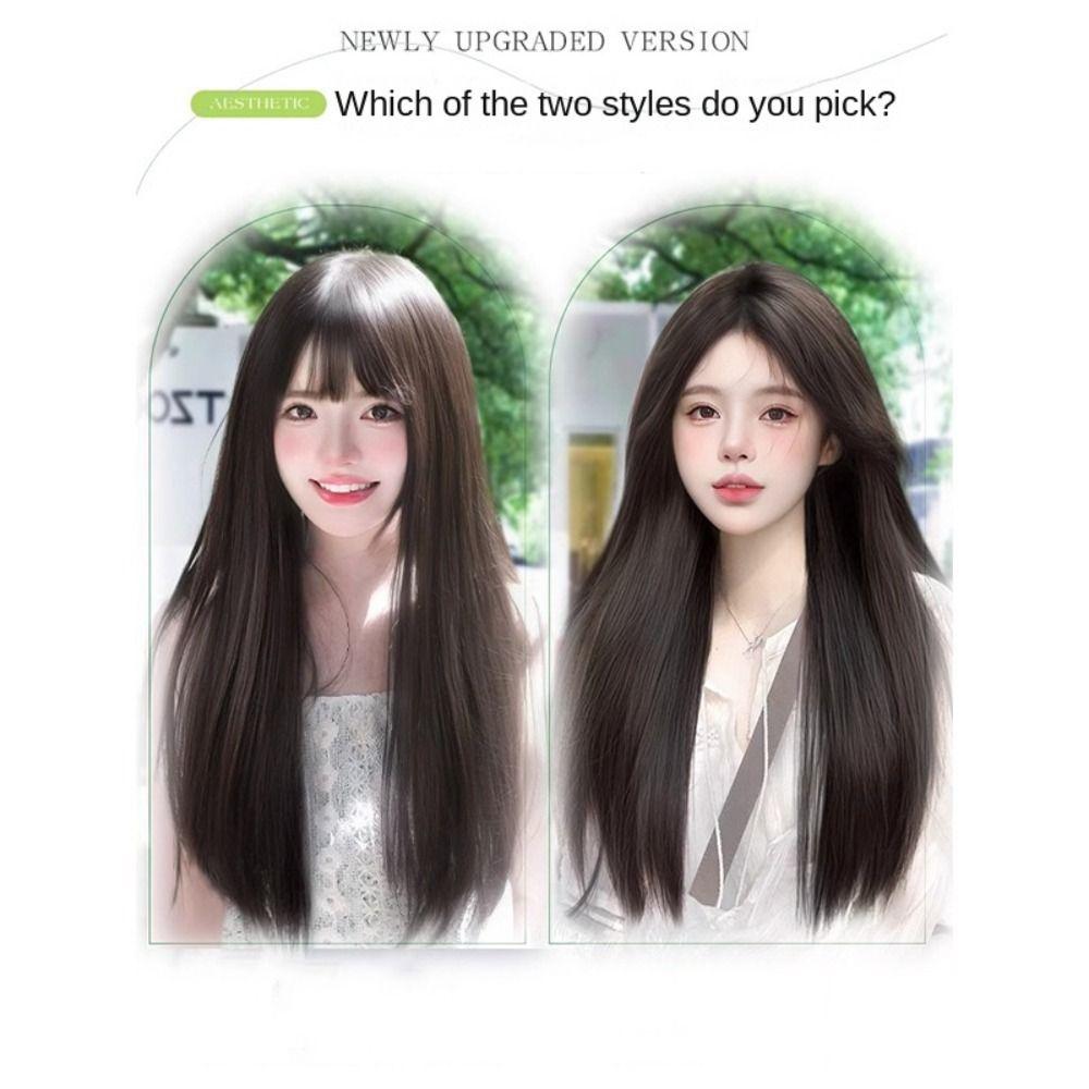 Halloween Women Layered Wigs Realistic Lolita Cosplay Wigs Sweet Long Straight Hair Wigs  Summer