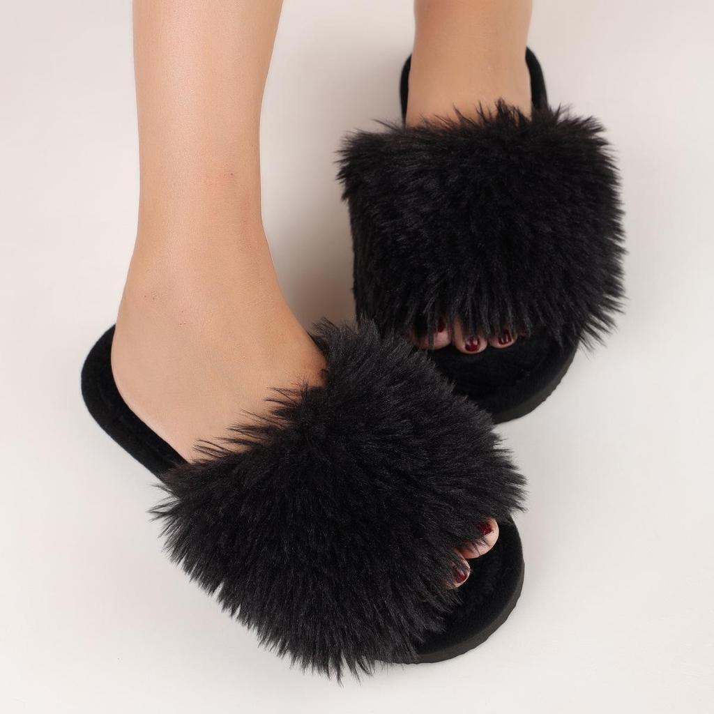 Women's Long Fur Indoor Cotton Slippers - New 2024 Spring & Autumn Style