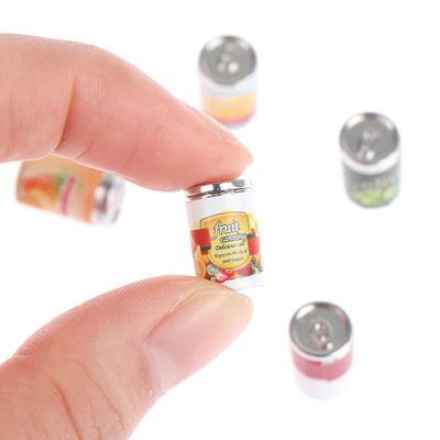 5Pcs Dollhouse Fruit Can Miniature Toy Accessories Kids Gift Pretend Play Toy