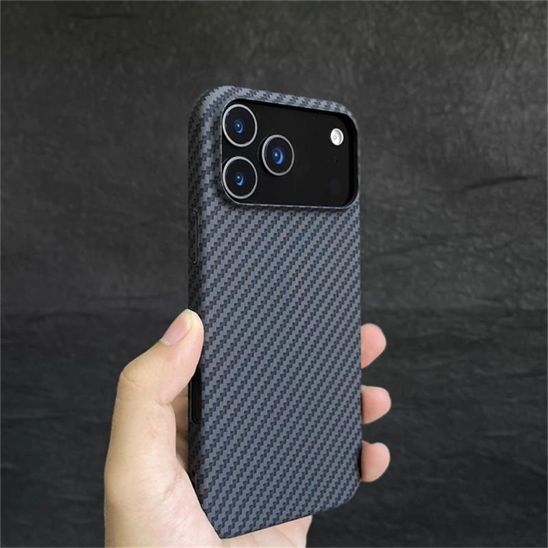 Matte Hard Case For iPhone 17 Pro Max 17 Ari Ultra Thin PC Carbon Fiber Texture Pattern Back Cover Lightweight Shell Bumper