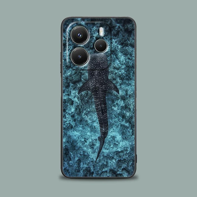 Phone Case for Xiaomi Redmi 15C 14C 12C 13C Redmi Note 15 14 13 12 11 10 Pro Plus 5G 12S Soft Cover Ocean Whale Shark Swimming