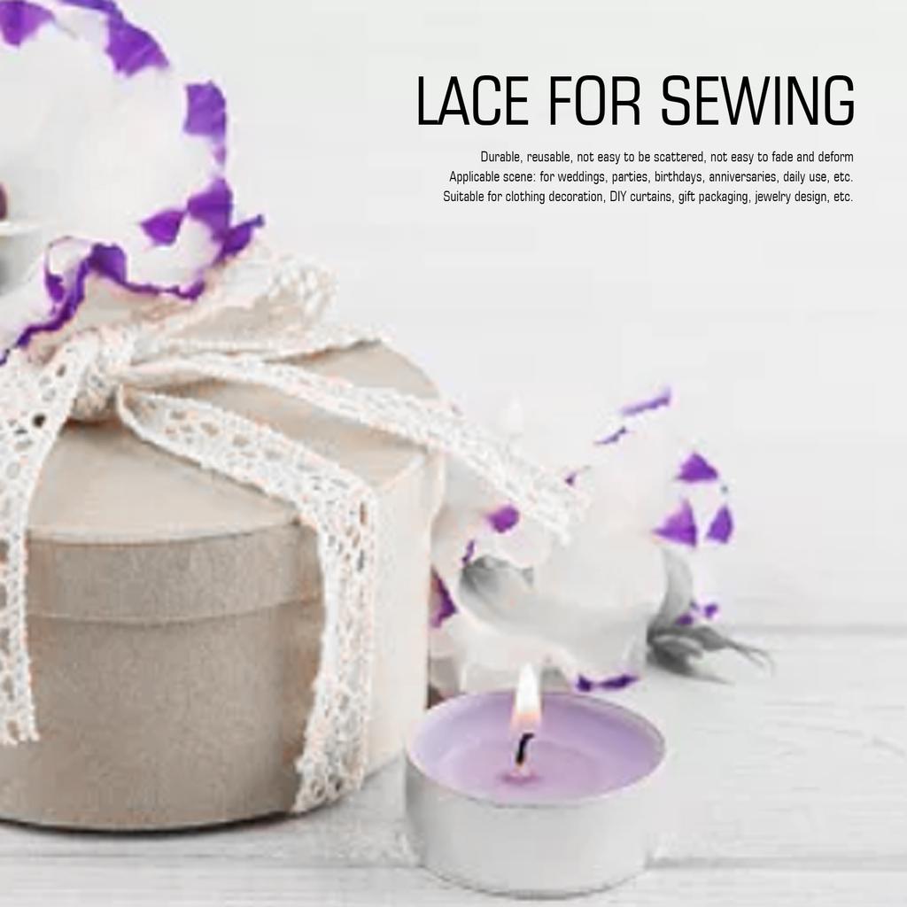 Lace Ribbon Cotton Thread 10 Yards Environmental Friendly Decorative Accessories for Clothing Decoration   Curtain