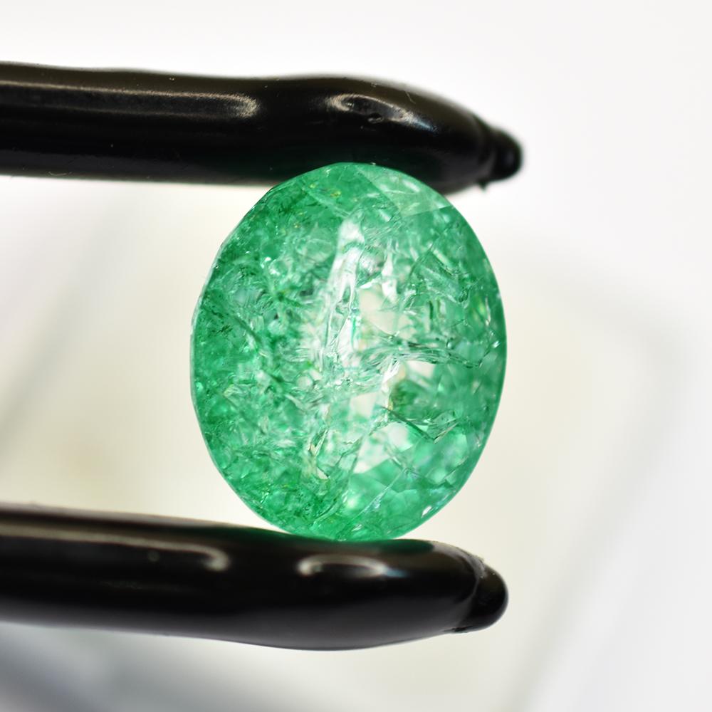 Natural Green Emerald 15.7ct Oval Cut Certified Loose Gemstone