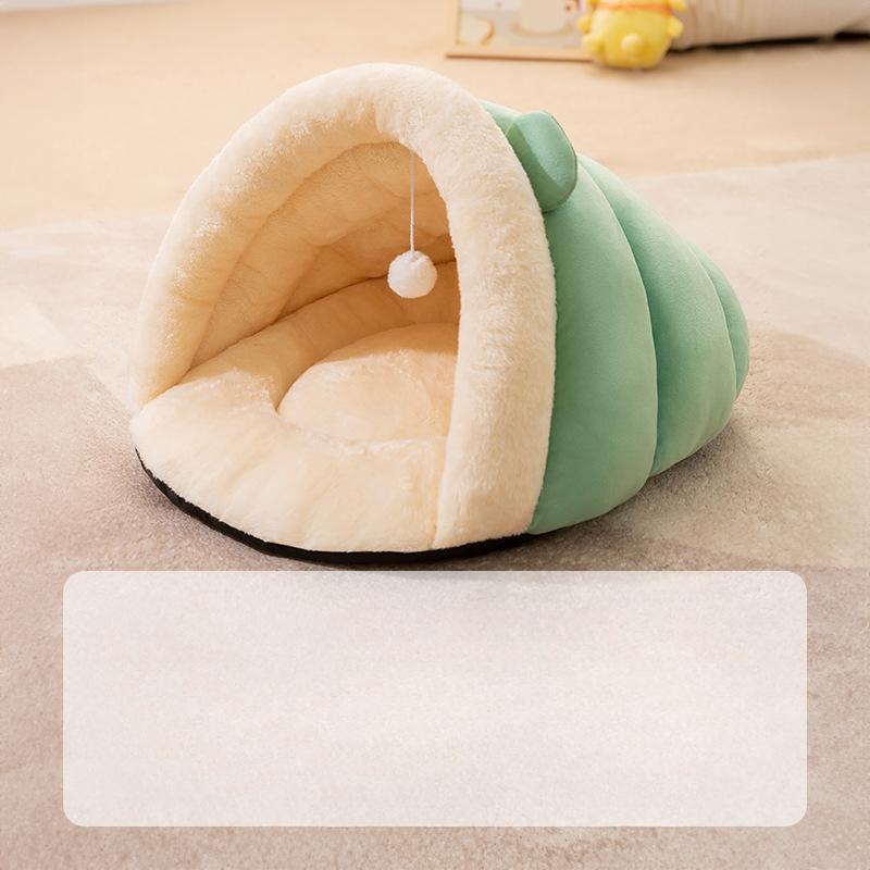 

Осенне-зимние теплые закрытые тапочки с кроличьими ушками для кошек, утолщенное гнездо для глубокого сна, собачья будка, коврик для домашних животных S 45*35*27.5cm