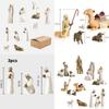 Resin Christmas Scene Gift Set With Manger And Angel For Seasonal Gift Giving