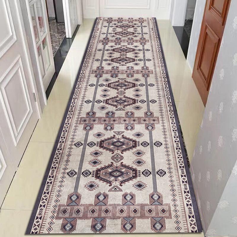 Gray Leaf Geometric Carpet Non-slip Doormat for Hallway Living Room Bedroom Kitchen Balcony Rug Durable Soft Floor Mat