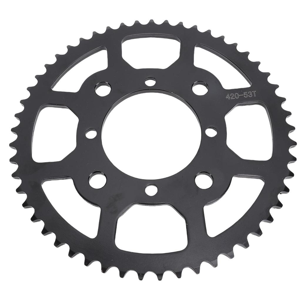 420 53T Rear Sprocket Efficient Gear Ratio Heavy Duty Steel Alloy Optimal Performance for Dirt Pit