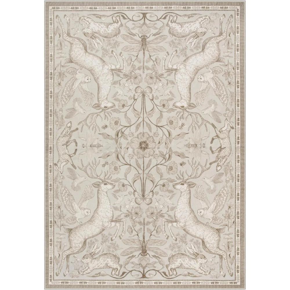 Living Room Carpet Non-slip Soft Machine Washable Floor Mat Retro Home Decor Easy To Fold Rug Bedroom Large Size Decorative Mats