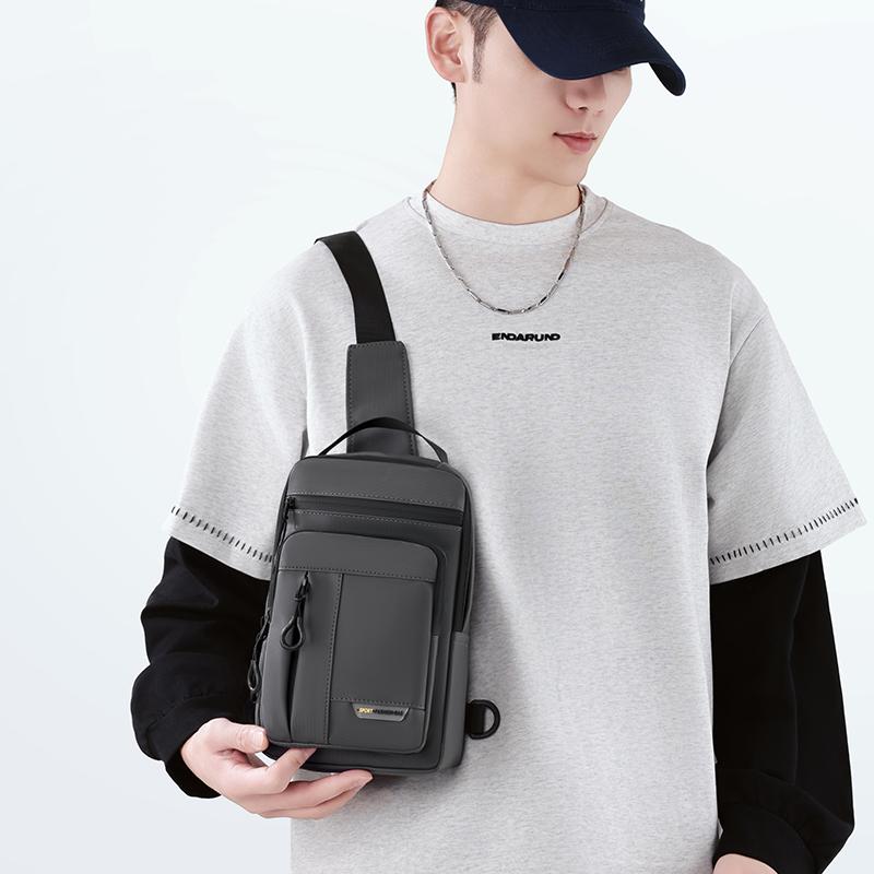 Men's Chest Bag Nylon Large Capacity Shoulder Crossbody Bag