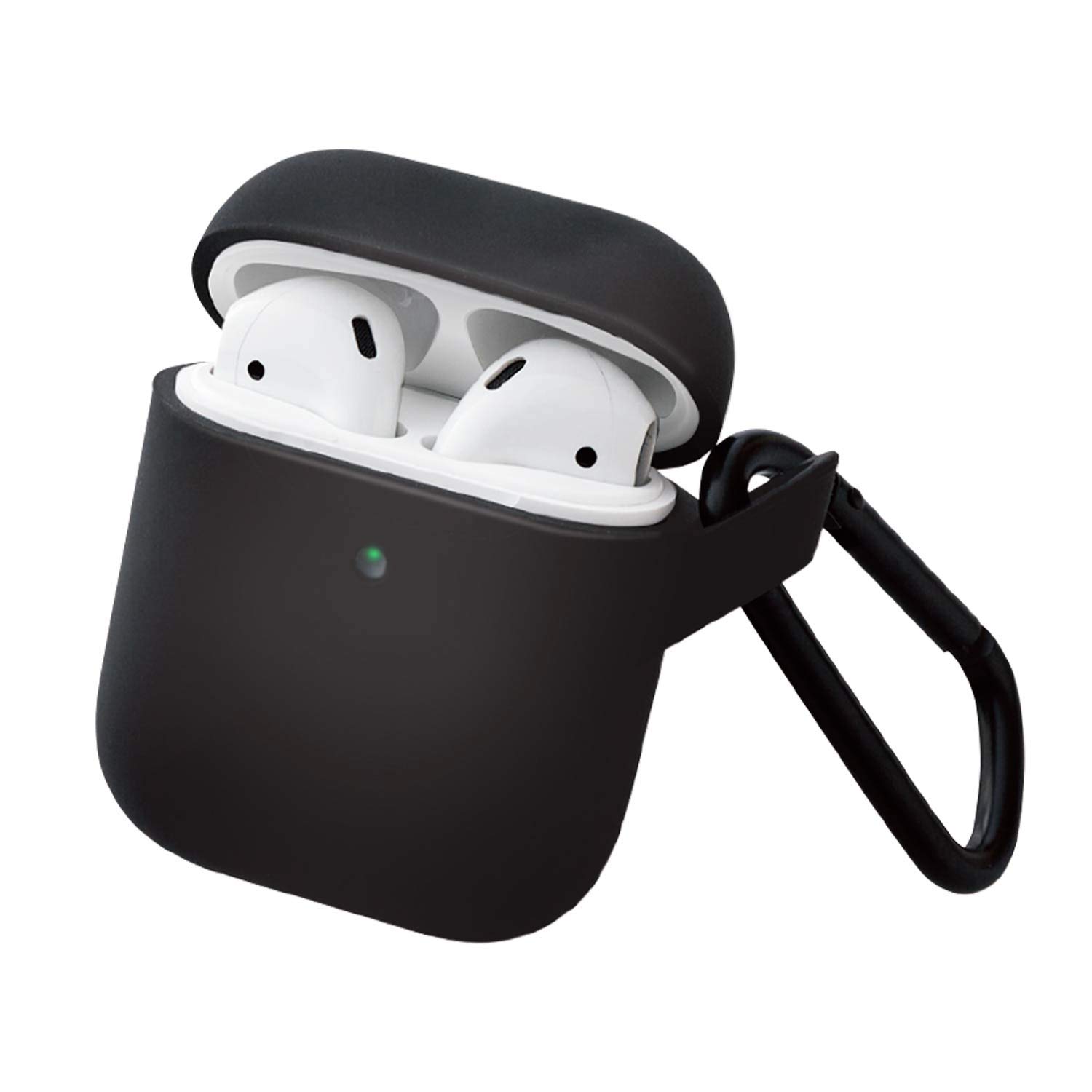 ELECOM Wireless Charging AirPods Silicone Case AVA-APSCBK Black