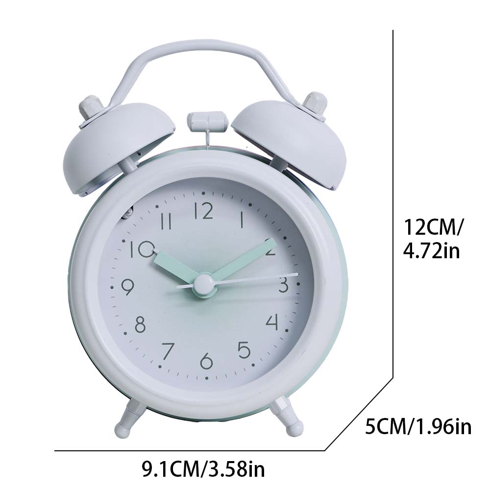 Ins Style Minimalist Alarm Clock Battery Powered (AA) Cute Clock for Home Office Decoration