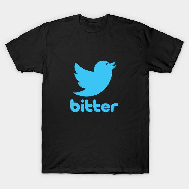 

Men Black Print T-shirt Bitter Tweet No-Cut Transfer Paper Print Cotton Tshirt L чорний