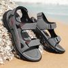 Fashion Men's Casual Summer New Style Genuine Leather Sandals With Non-Slip TPR Outsole Beef Tendon Breathable Beach Shoes