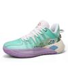 Mens Low-Cut Basketball Shoes Practice Performance Lightweight Breathable PU Mesh Sneakers