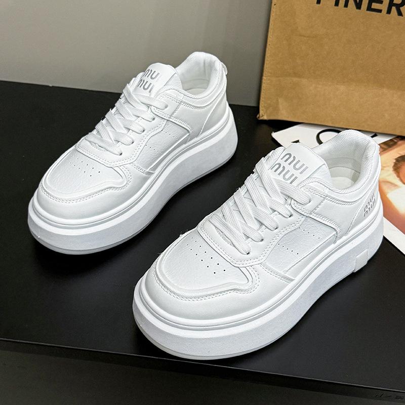 

Customized platform white shoes women s new autumn popular ins in 2025 trendy versatile niche sports and leisure board shoes 35